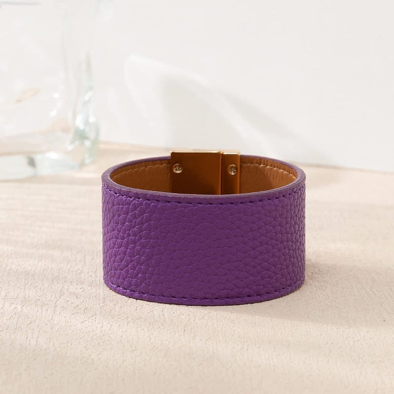 Rantanto Braid Leather Wrap Bracelet Trendy Stackable Crystal Cuff Boho Gold Heart Bracelet Jewelry Gift For Women - Image 5